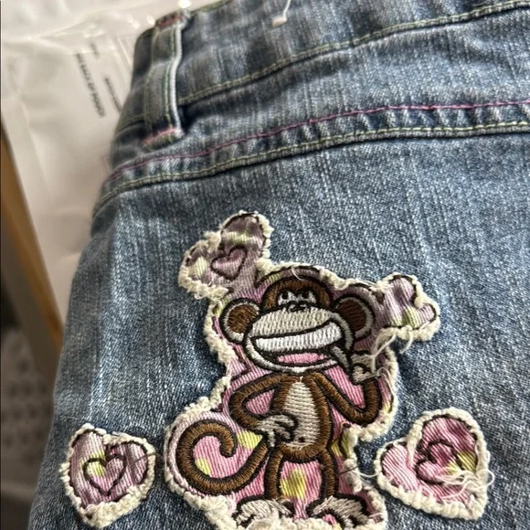 Denim Skirt with Monkey Patch - Picture 6 of 8